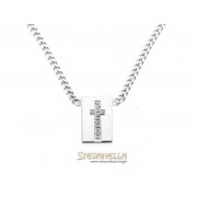 PIANEGONDA collana in argento con croce diamanti referenza CA010901 new